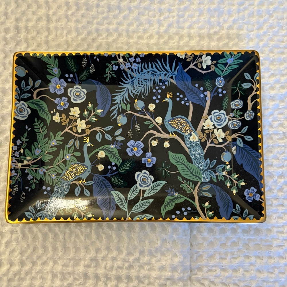 Rifle Paper Co. Floral Peacock Catchall Tray